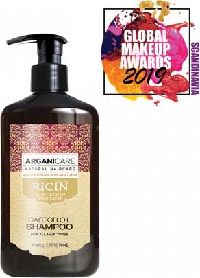 Shampo për flokë Arganicare Castor Oil, stimulon rritjen e flokëve, 400ml