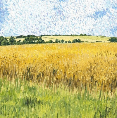 Kartolinë Susan Entwistle “Summer Fields”, me zarf, peizazh vere, plot ngjyra
