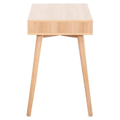 Tavolinë pune Gater Melamine, 110x50x76.5 cm, 3 sirtarë, sonoma me gri dhe të bardhë
