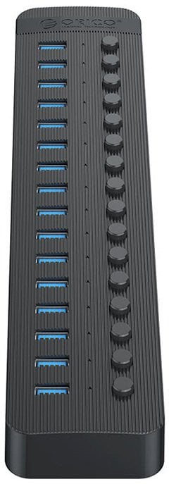 USB хаб ORICO CT2U3-16AB, 16 USB 3.0 порти, со напојување, црн