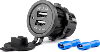 Karikues makine AMiO 02854, 2 porta USB, kapak mbrojtës, i zi