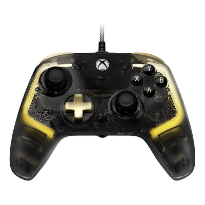 Gamepad Gamesir Kaleid Flux, me kabllo, RGB, transparent i zi