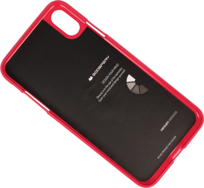 Kover telefoni Mercury Jelly për iPhone Xs Max, gome TPU e butë, rozë e fortë