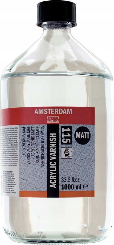 Llak akrilik Amsterdam Matt 115, përfundim mat, 1000 ml, transparent