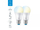 Llambë smart WiZ LED E27 A60, 8W 806lm, 2700-6500K, paketë 2 copë