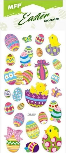 Stickerë dekorativë MFP Puffy MIX, motive Pashkësh, shumëngjyrëshe