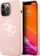 Këllëf telefoni Guess White Logo, për iPhone 13 Pro, silikon i lëngshëm, rozë