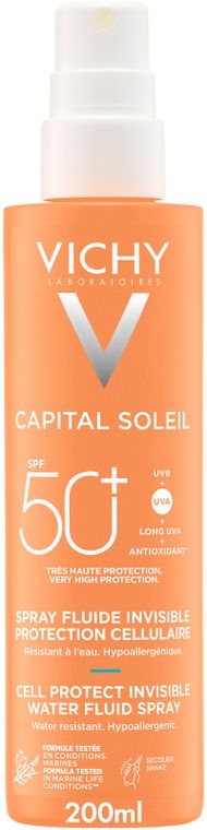 Spraj për diell Vichy Capital Soleil, SPF 50+, 200ml, portokalli