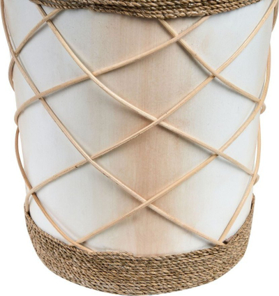 Vazo dekorative ROKAN Ceramic, terrakotë, e gjatë, bezhë e çelët