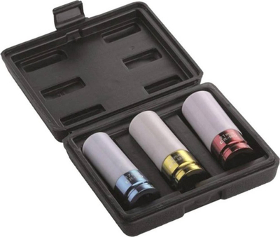 Set çelësash tub Aerotec 2009533, 1/2", çelik i fortë, me kuti plastike, shumëngjyrësh