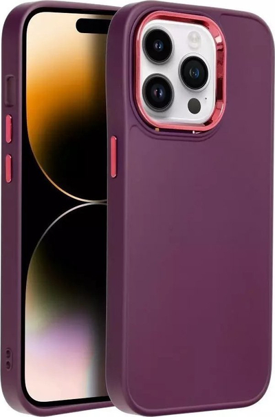Këllëf telefoni Frame Case për iPhone 14 Pro, TPU, me mbrojtje kamerash, lejla