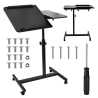 Tavolinë lëvizëse për laptop Maclean MC-121B, lartësi e rregullueshme 59-89cm, kapacitet 30kg, e zezë