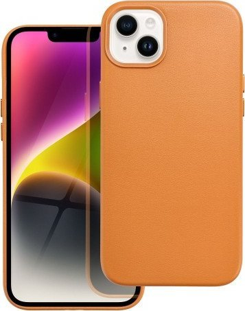 Kapsollë lëkure OEM për iPhone 14 Plus, me MagSafe, portokalli