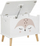 Kuti dekorative Atmosphera White Fox Softness, MDF, 53x33x54.5cm, e bardhë