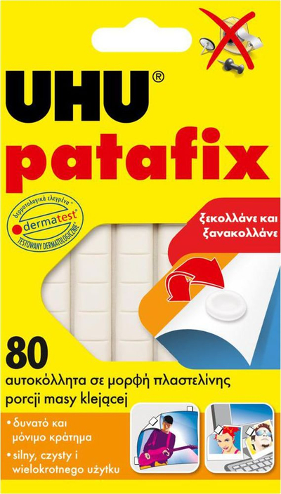 Masë ngjitëse UHU Patafix, 53g, e bardhë