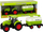 Lodër traktor me rimorkio uji LL Toys, plastik, me inercion, jeshil