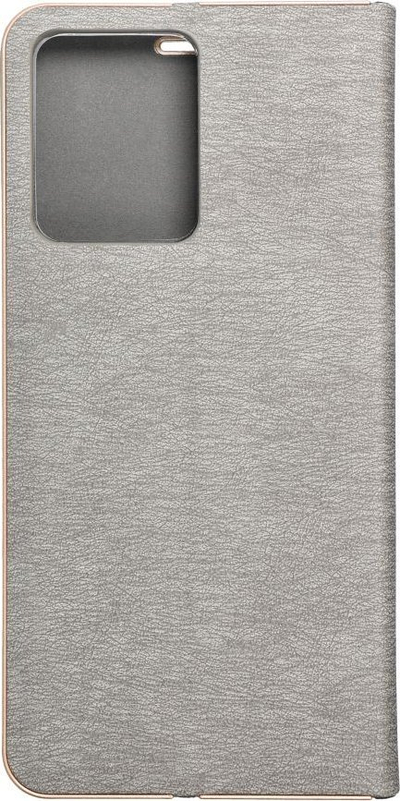 Kapak telefon Luna Book për Xiaomi Redmi Note 12 4G, tip libër, gri
