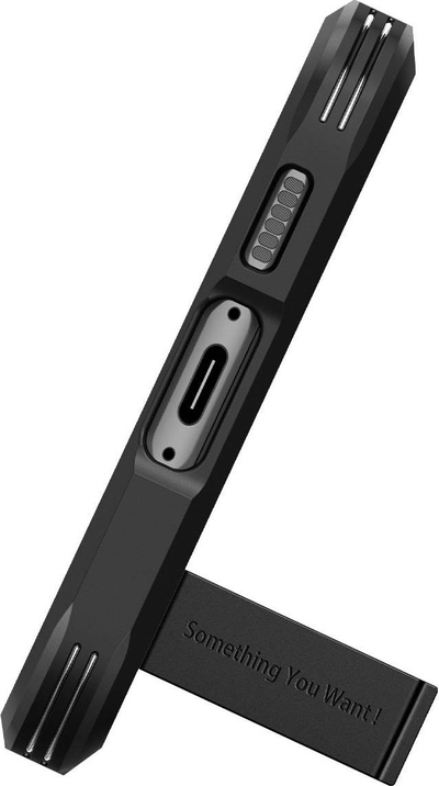 Kapak telefoni Spigen Tough Armor, për Samsung Galaxy S23 6.1", me këmbë qëndrimi, i zi