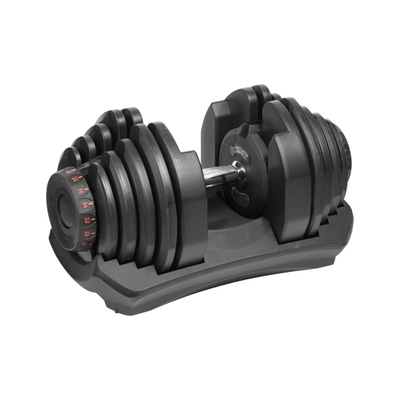 Hantel rregullues REBEL ACTIVE, 40kg, bazë mbajtëse, i zi