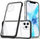 Maskë telefoni Hybrid Armor 3n1 për iPhone 11 Pro Max, xhel e tejdukshme, kornizë e zezë