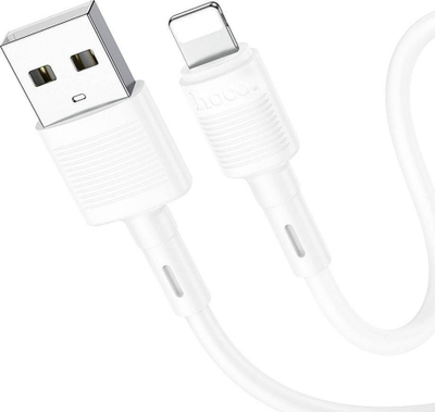 Kabllo Hoco X83 USB A në Lightning, 1 m, 2.4A, e bardhë