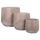 Set vazo rrethore Gardener HM4724, 3 copë, FiberClay, ngjyrë çimento