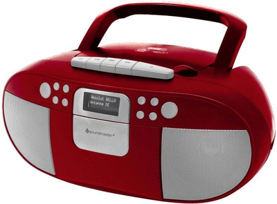 Радио бумбокс Soundmaster SCD7800RO, DAB FM, CD USB касетофон, црвена