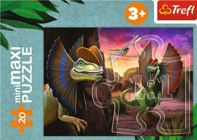 Puzzle Trefl MiniMaxi Discover the World Dinosaurs, 20 copa, shumëngjyrësh