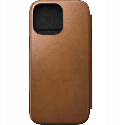 Këllëf folio Nomad Leather për iPhone 16 Pro Max, lëkurë moderne, English Tan