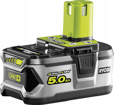 Bateri veglash Ryobi ONE+ Lithium+ 18V, 5.0Ah, gri me të zezë