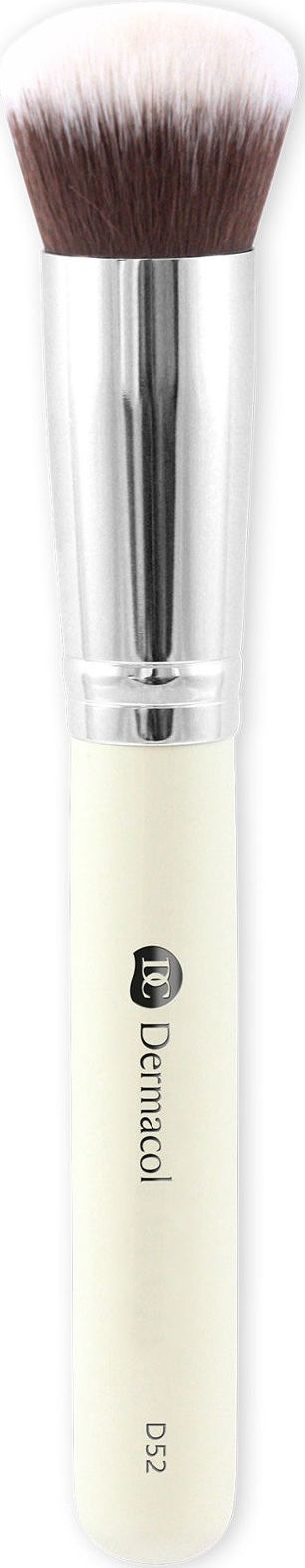 Furçë kozmetike me pudër Dermacol D52, kompakte, me kuti rose gold