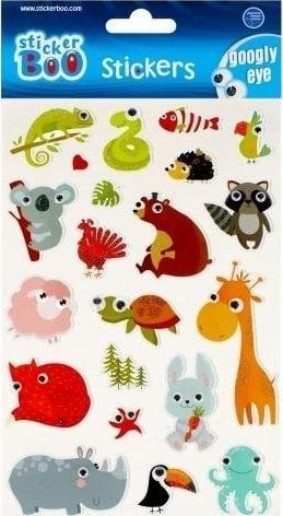 Декоративни налепници Sticker BOO Animals, животни, сет 21 парче, повеќебојни
