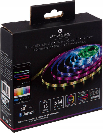 Shirit LED Atmosphera Connected, 5m, WiFi, Bluetooth, shumëngjyrësh