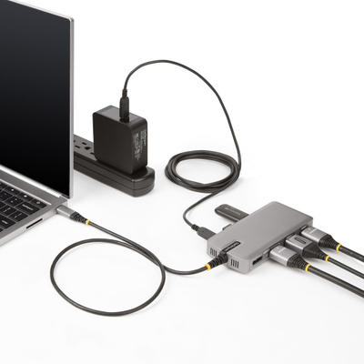 USB-C хаб StarTech 117B USBC MULTIPORT, 4K, 100W, сив