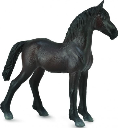 Фигурa играчка Collecta Friesian Foal, ждребе, црна