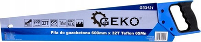 Sharrë dore GEKO, 600mm, teh mangan me Teflon, për beton