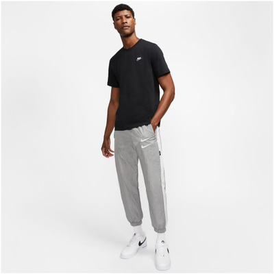 Блуза Nike Sportswear Club за мажи, памук, со кратки ракави, темно сива