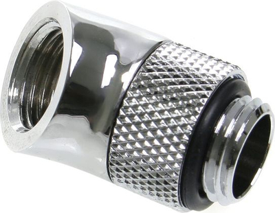 Фитинг ладење вода Bitspower BP-45R, 1/4\", агол 45°, сребрен