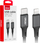 Kabllo karikimi USB AMiO 03904, USB C edhe Lightning, 1m, 20W, e zezë