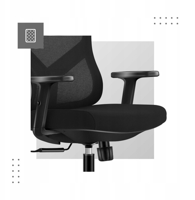 Karrige zyre ergonomike Mark Adler Manager 3.3, me mbështetje lumbare, e zezë