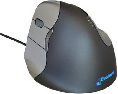 Maus Evoluent VerticalMouse, për majtakë, me kabllo, USB, i zi dhe i hirt