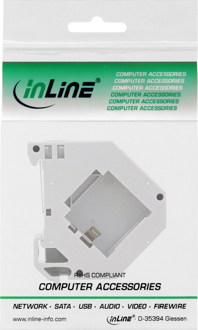 Носач keystone InLine 76203, за DIN шина 35 mm, пластичен, сив
