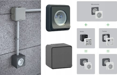 Buton shtypës Schneider Electric Mureva Styl MUR39026, IP55, sipërfaqësor, i bardhë