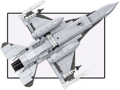 Set ndërtimi COBI Armed Forces SU-57 Felon dhe F-16D Fighting Falcon, modele avionësh luftarakë për koleksionistë, shumëngjyrësh