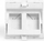 Pllakë ballore Digitus Front Panel, 2 porta, 45 x 45 mm, këndore, e bardhë