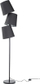 Lampë dyshemeje RIO GRANDE, metal, 3 abazhurë, e zezë