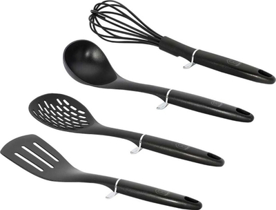 Set aksesorësh kuzhine Berlinger Haus BH-6217, 4 pjesë, najlon termoplastik, e zezë argjendi
