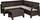 Set mobiljesh kopshti Keter Corfu Relax Set, kënd dhe tavolinë, për 5 persona, kafe
