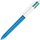 Stilolaps automatik Biurfol Bic White Blue, 4 ngjyra, majë mesatare, i bardhë me blu