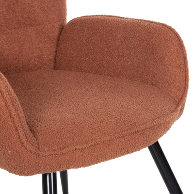 Kolltuk me stol Crawley 70x74x105Hcm (HM8918.22), portokalltë/ zezë